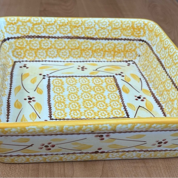 temptations bakeware presentable ovenware old world yellow Tara baking dish - Picture 2 of 7
